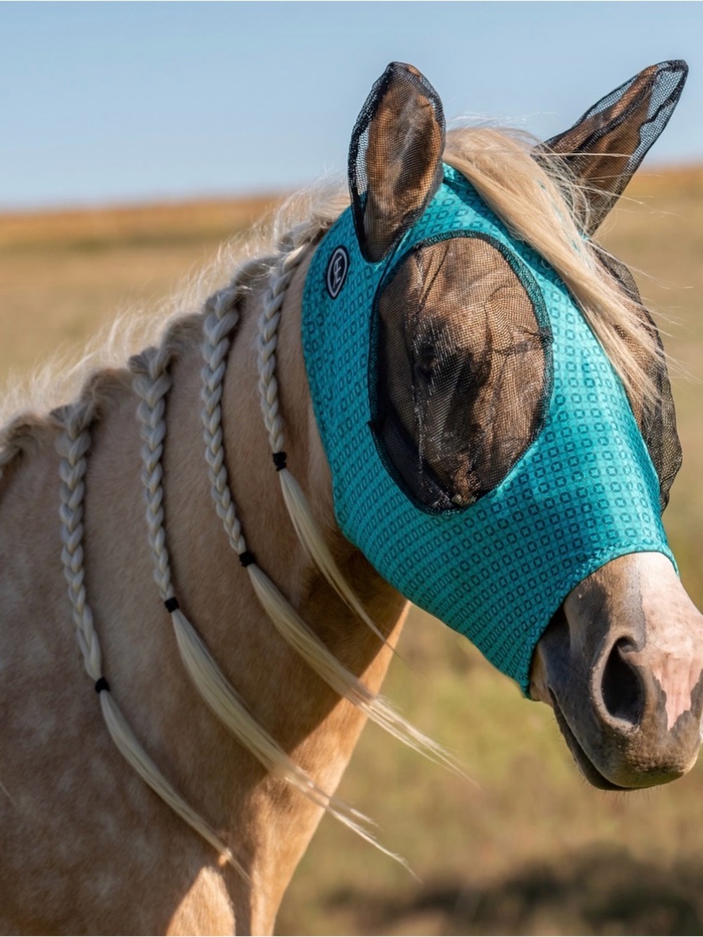 NEW horse fly mask with ears - large